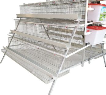 128 Layers Battery Cage – Four Tier Double Side A Shaped